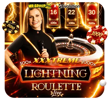 Lightning Roulette live table at MrGroup88